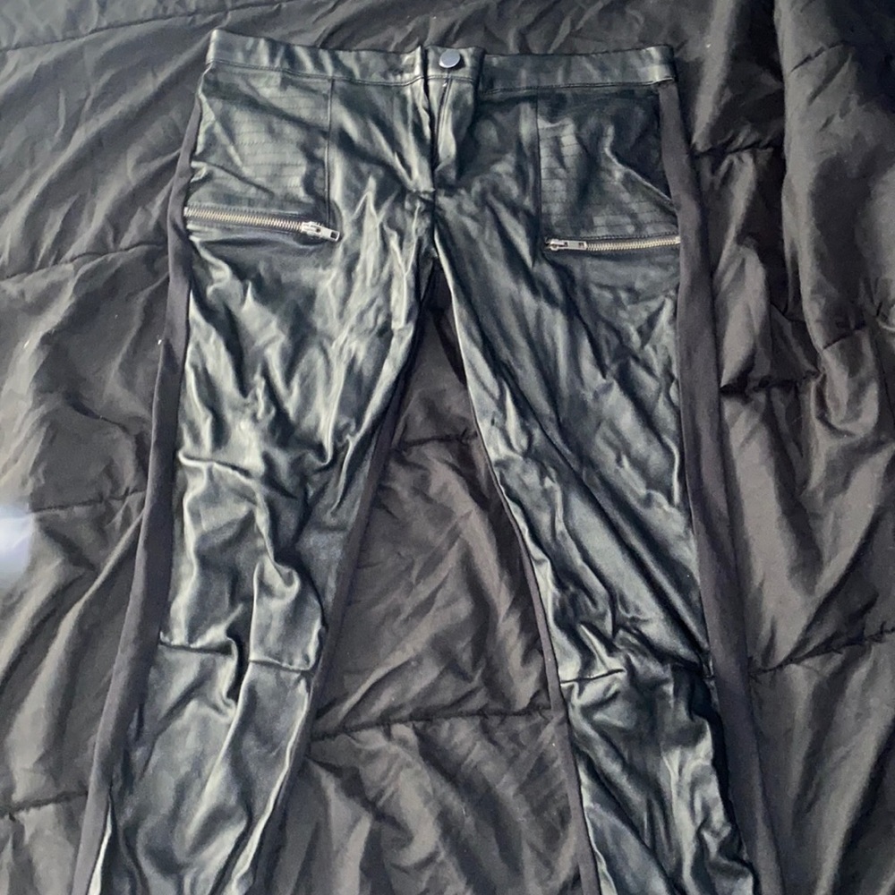 Black leather pants